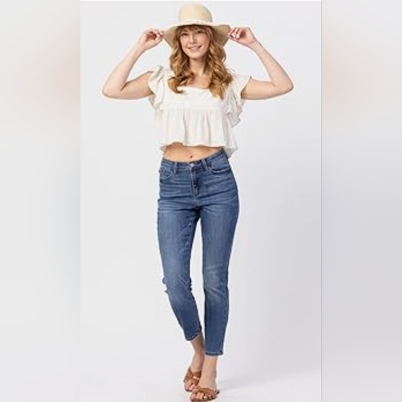 Judy Blue Slim Fit Jeans Size 1(25) No Distressing Straight Skinny Stretch Denim - Picture 5 of 16